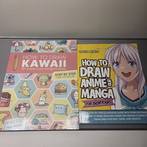 2 Drawing Books: How To Draw Anime And Manga & How To Draw Kawaii